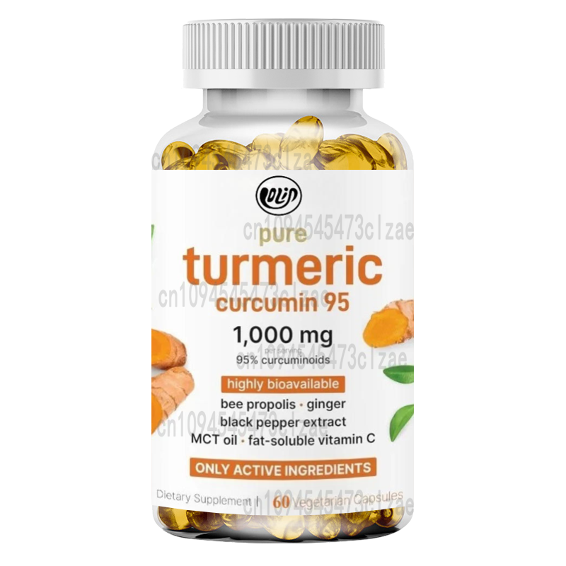 Turmeric Curcumin Capsule - อาหารเสริมขมิ้นชัน 1000 มก. พร้อมสารเคอร์คูมินอยด์ 95% โพรพอลิส