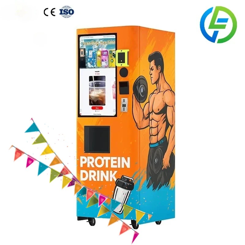 Nutrition Of Fitness - ตู้จำหน่ายเครื่องดื่มโปรตีนอัตโนมัติแบบกำหนดเองได้ พร้อมหน้าจอสัมผัสอัจฉริยะ บริการตนเอง สำหรับโภชนาการด้านฟิตเนส