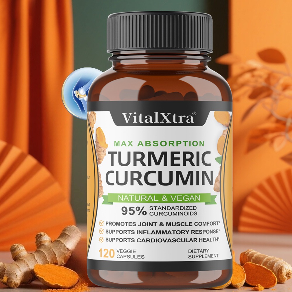 Turmeric Curcumin Capsule - แคปซูลขมิ้นเคอร์คูมินผสมพริกไทยดำ ช่วยเพิ่มการดูดซึม บำรุงข้อต่อ ประกอบด้วยเคอร์คูมินอยด์ 95%