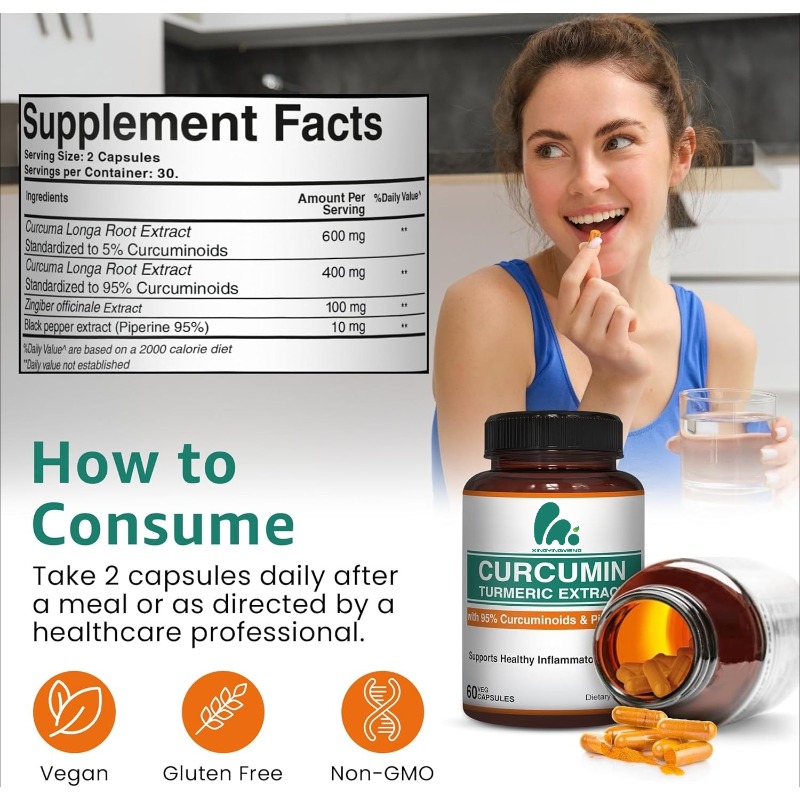 อาหารเสริมสารสกัดขมิ้นชัน 95%  - Turmeric Curcumin Capsule บทวิจารณ์และราคา