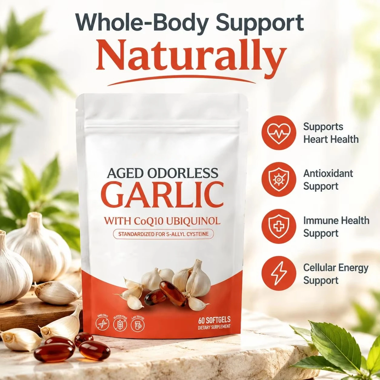 แคปซูลนิ่มกระเทียมบ่ม ไร้กลิ่น - Coq10 Ubiquinol Softgel บทวิจารณ์และราคา